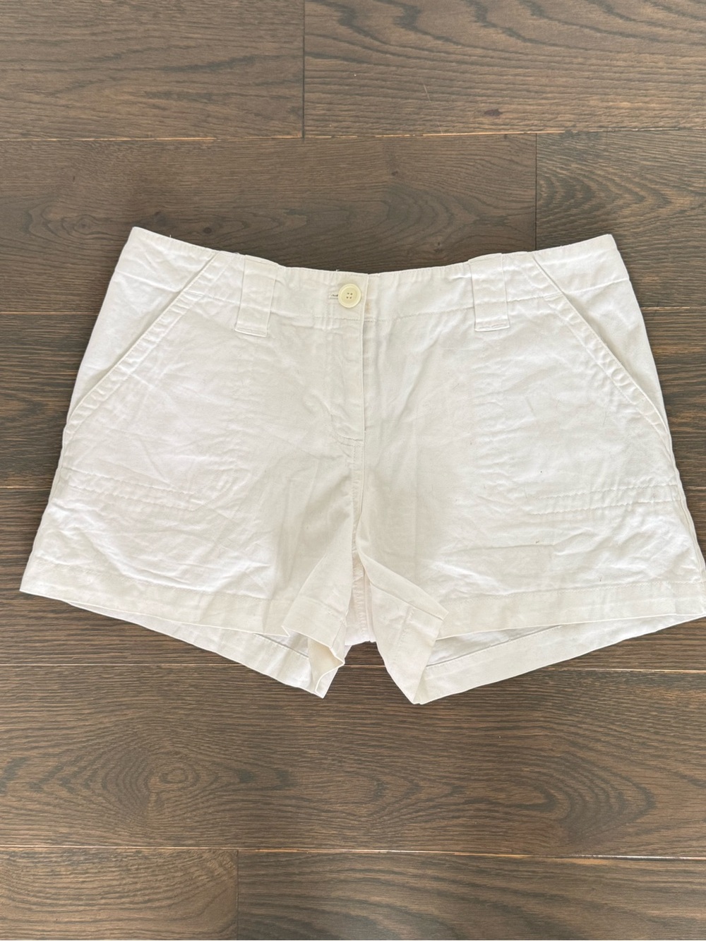 New York & Company White Linen-Blend Bermuda Shorts